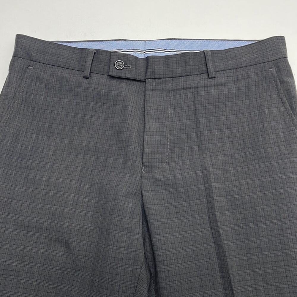 NAUTICA Men’s 34 x 40 Gray Wool Blend Dress Pant